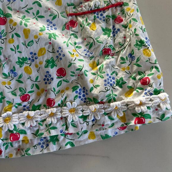 Baby Boden White Floral Fruit Dress Size 2-3 Years - Picture 3 of 7